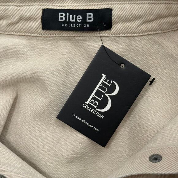 BLUE B Snap Front Studded Fray Edge Jacket! NWT! Size Large - Picture 6 of 8